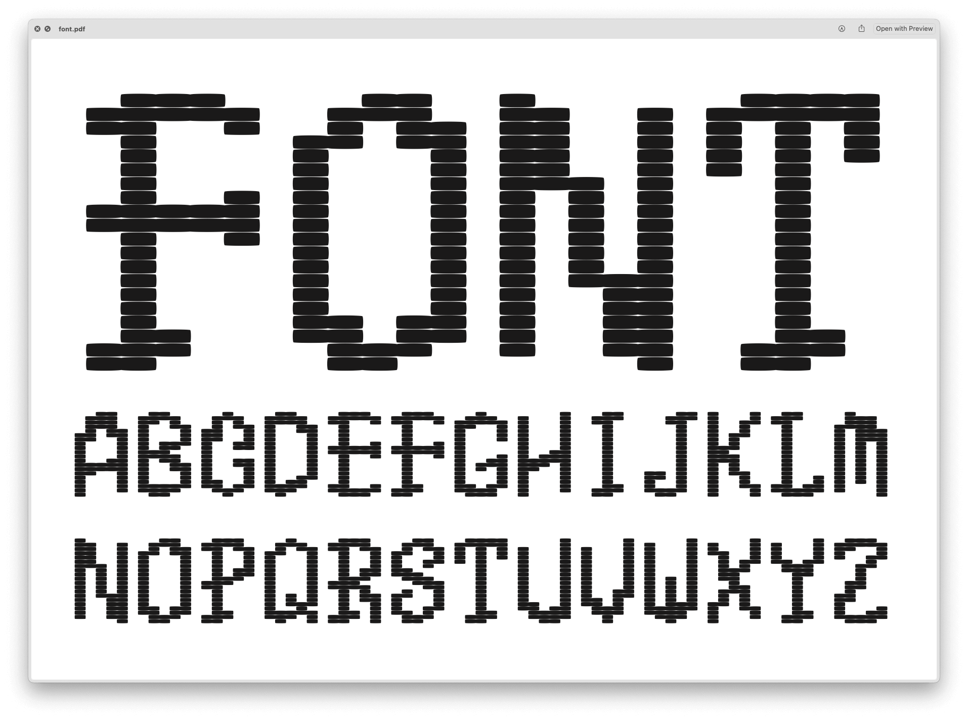 Alix Stria’s font, based on Hessel Hemstra’s description of Format Grotesk.